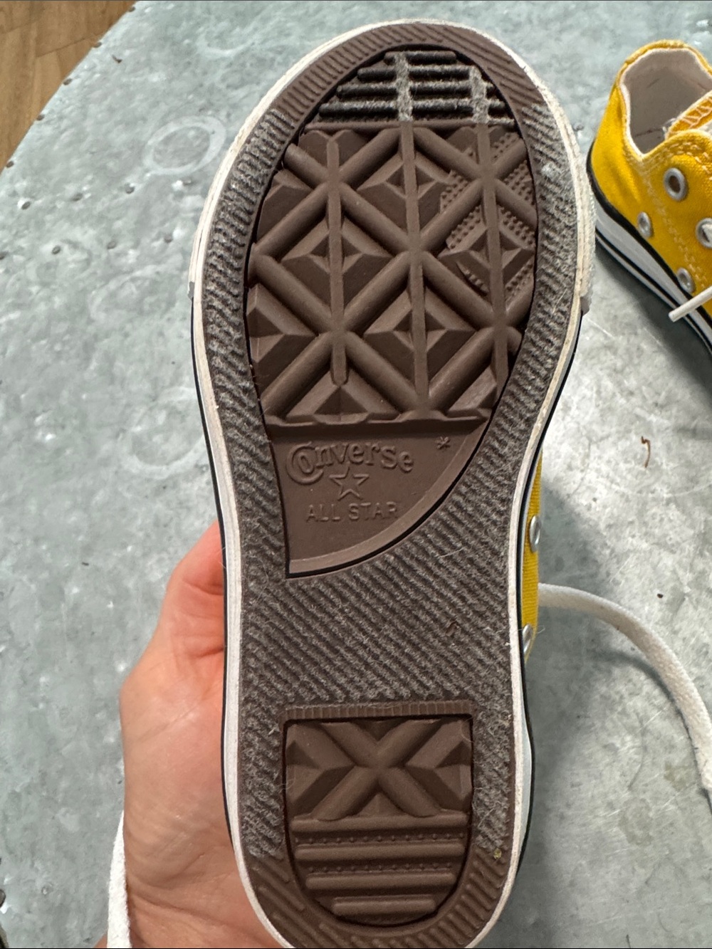 Converse Kids Low-Top Sneakers in Yellow and White - Picture 3 of 3